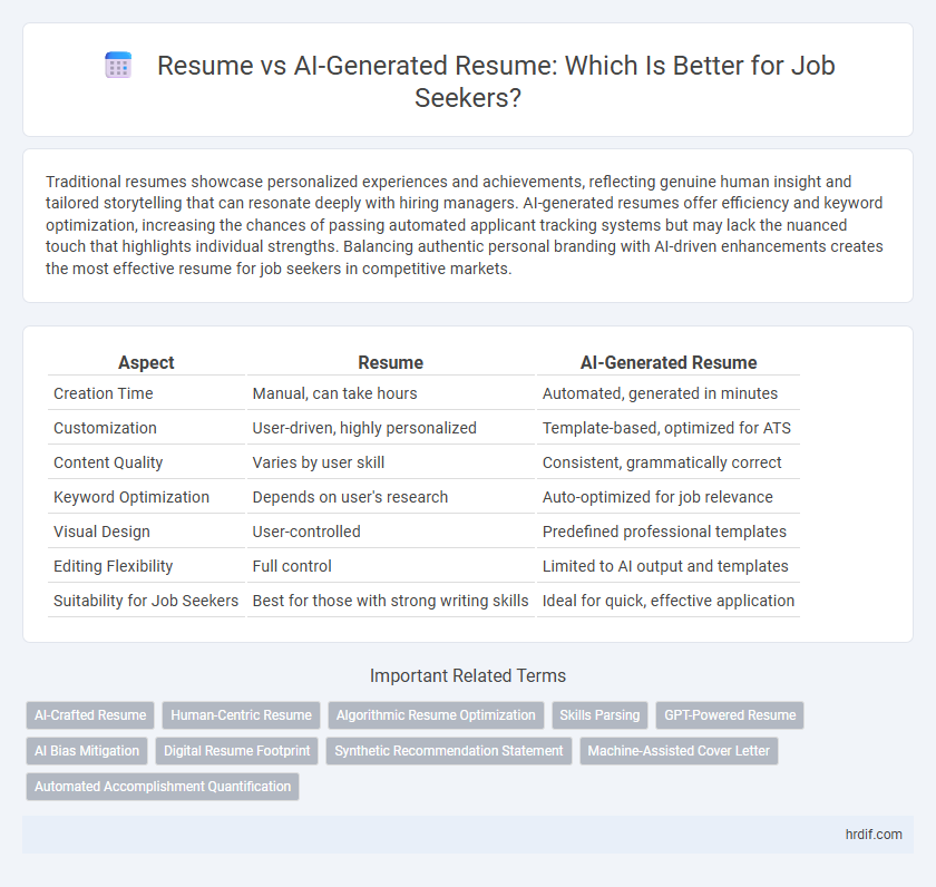 Resume vs AI-Generated Resume: Which Is Better for Job Seekers?
