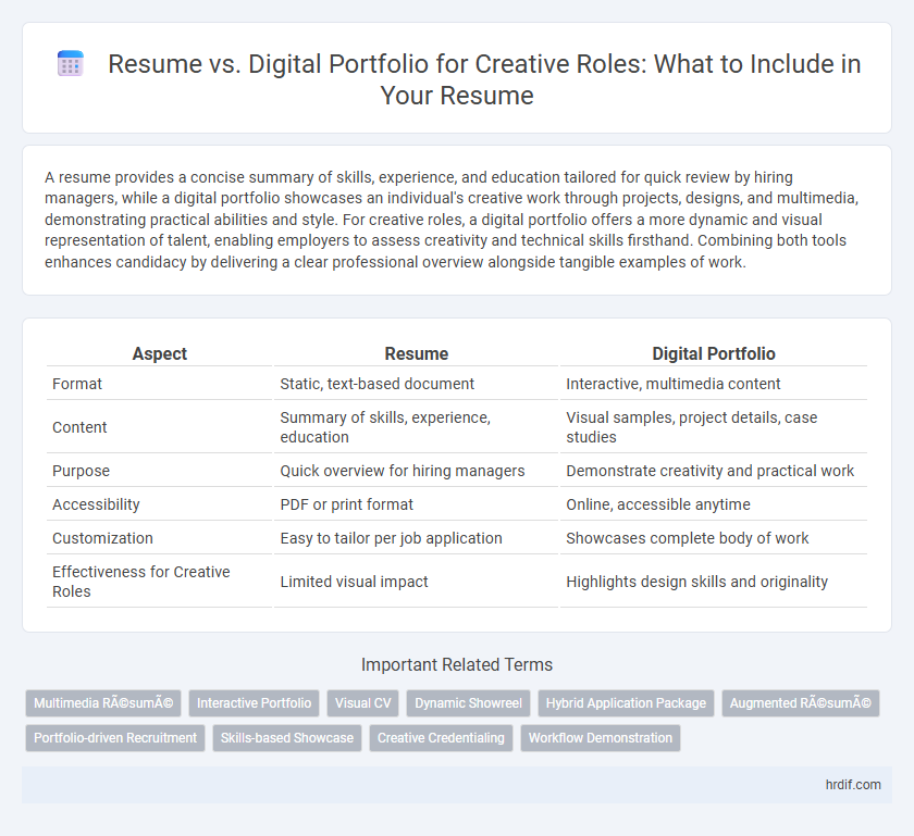 Resume vs. Digital Portfolio for Creative Roles: What to Include in Your Resume