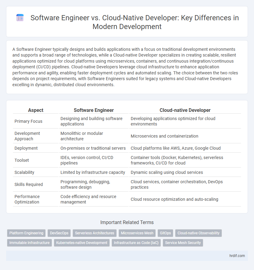Software Engineer vs. Cloud-Native Developer: Key Differences in Modern Development