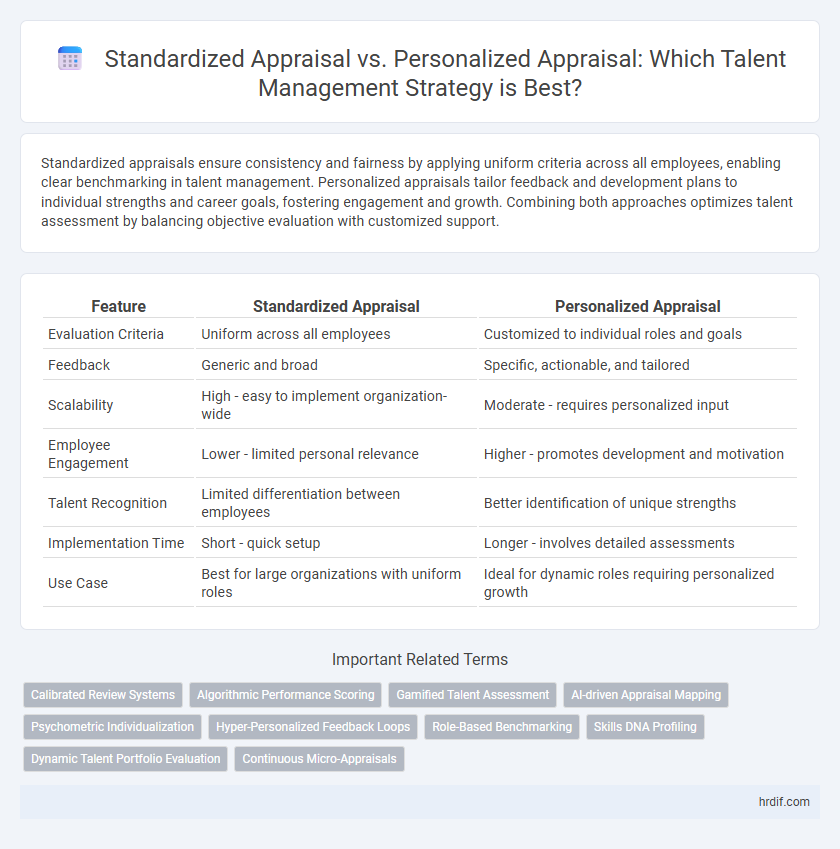 Standardized Appraisal vs. Personalized Appraisal: Which Talent Management Strategy is Best?