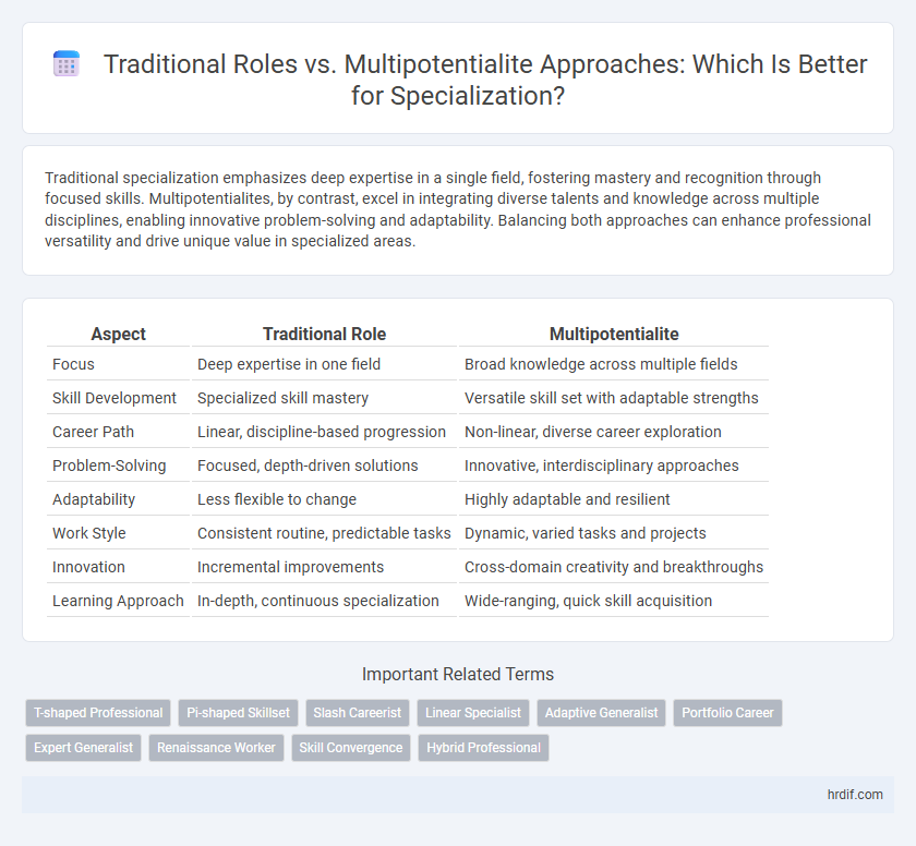 Traditional Roles vs. Multipotentialite Approaches: Which Is Better for Specialization?
